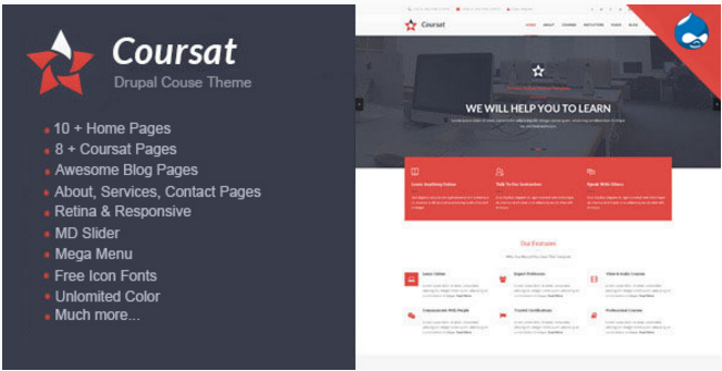 Coursat - Многоцелевая образовательная тема Drupal