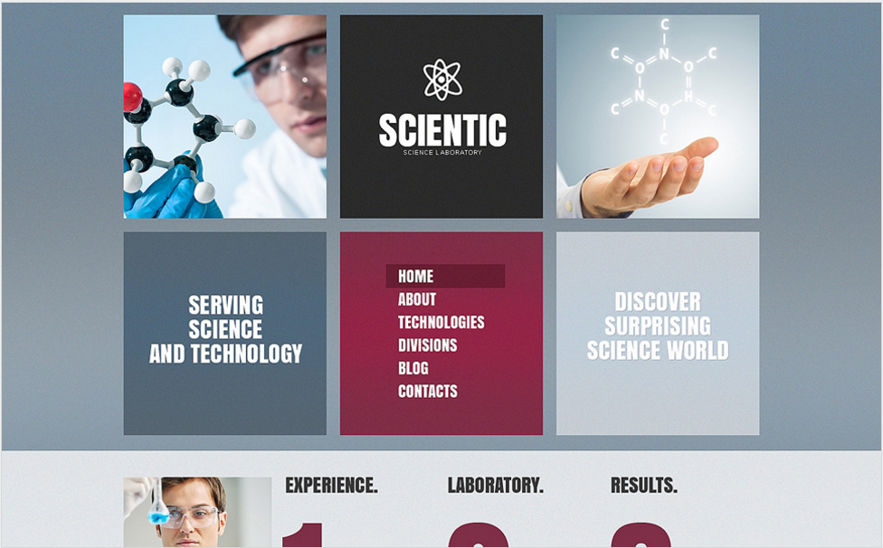 Шаблон Drupal научной лаборатории