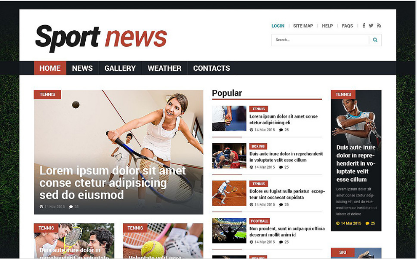 Şablon Joomla de ştiri sportive