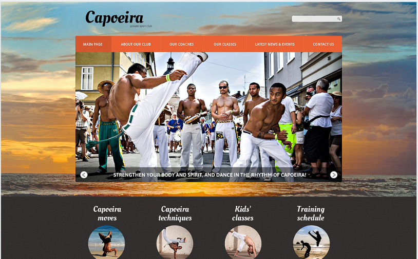 Șablon Joomla receptiv pentru arte marțiale