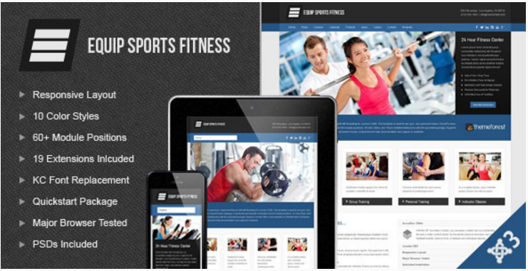Echipa Joomla Sports and Fitness Theme