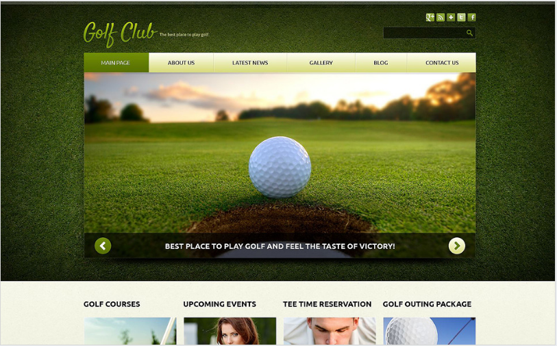 Șablon Joomla adaptabil la golf