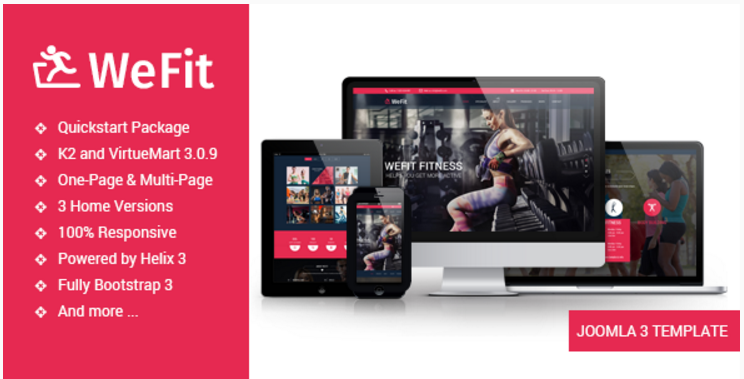 Wefit - Șablon de sănătate, sport, săli de sport și antrenori