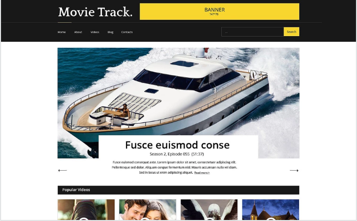 Адаптивный шаблон веб-сайта Video Lab