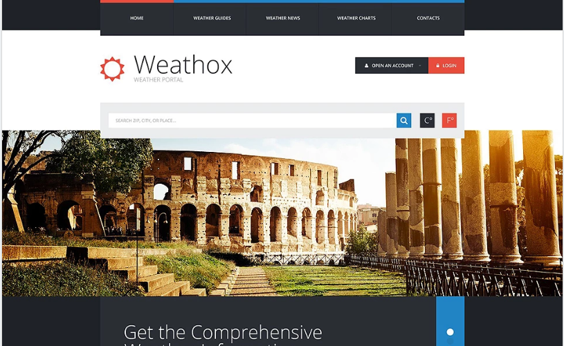 Шаблон веб-сайта прогноза погоды