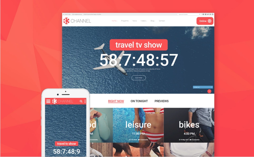 Шаблон веб-сайта канала