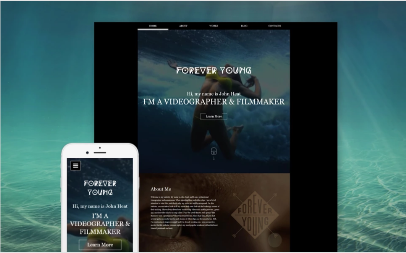 Адаптивный шаблон веб-сайта видеооператора