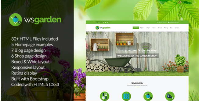 WS Garden - Șablon HTML Responsive pentru grădinărit