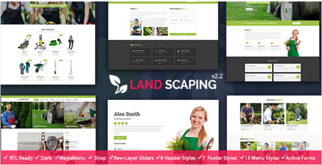 Amenajare a teritoriului - Șablon HTML5 pentru grădinărit, gazon și peisaj