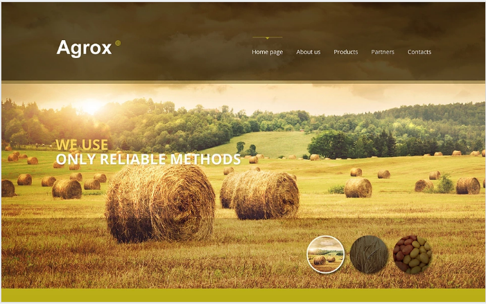 Șablon de site web responsabil pentru fermă