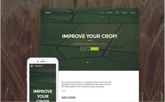Șablon de site web Agrexx