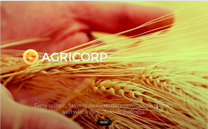 Șablon de site pentru agricultură