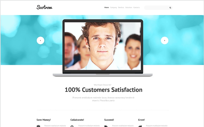 قالب موقع الويب المستجيب للمحاسبة