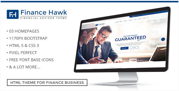Finance Hawk Finance and Accounts - قالب المالية والاستشارات والمحاسبة والأعمال
