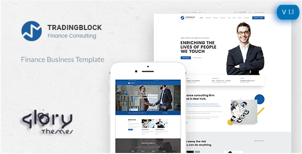 قالب استجابة HTML للأعمال المالية