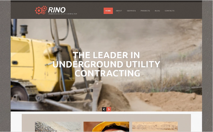 Адаптивный шаблон сайта горнодобывающей компании