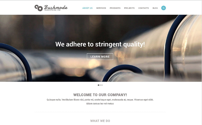 Промышленный адаптивный шаблон веб-сайта