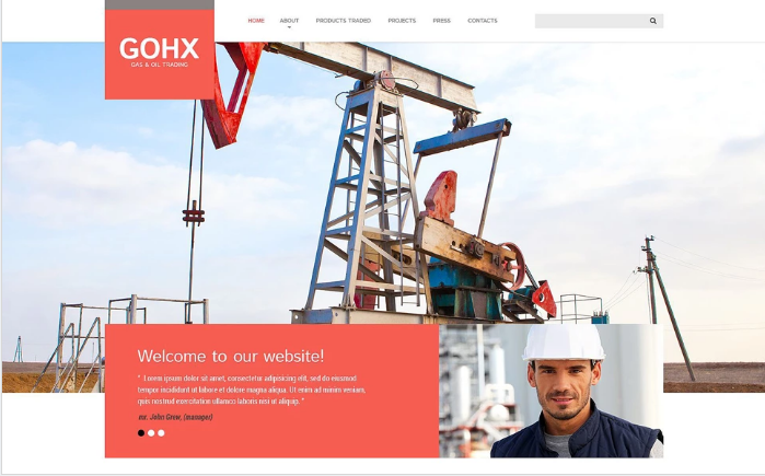 Шаблон веб-сайта промышленного бизнеса