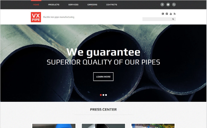 Шаблон веб-сайта VX Pipe