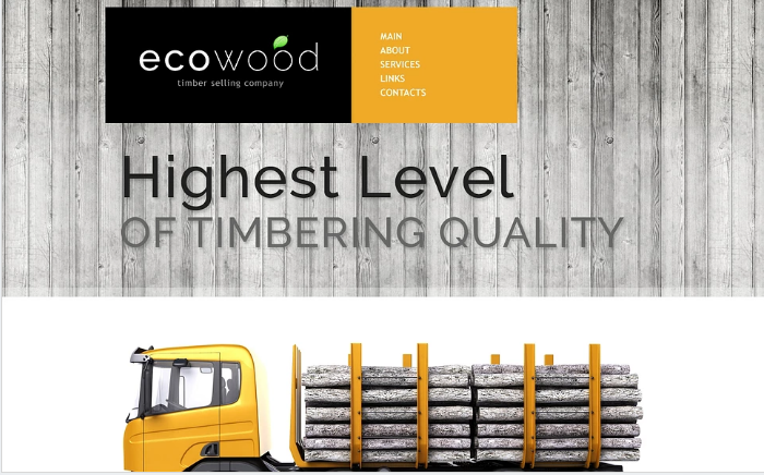 Адаптивный шаблон веб-сайта по лесоматериалам