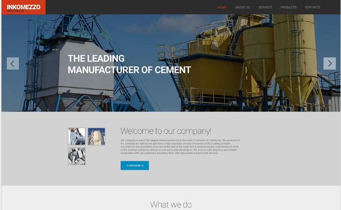 Промышленный адаптивный шаблон веб-сайта