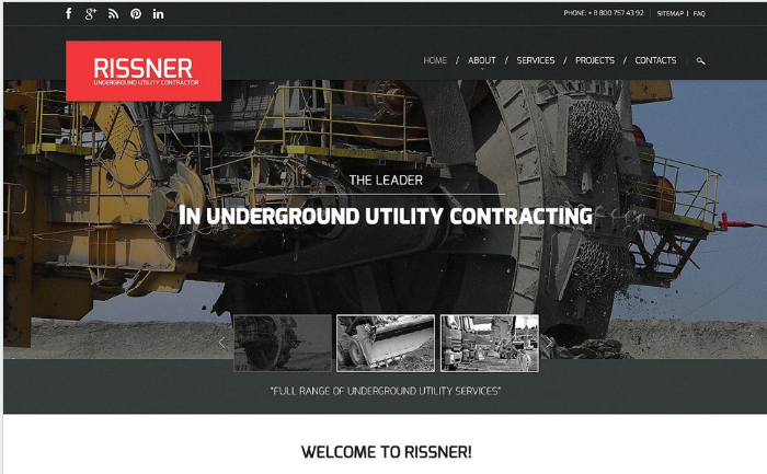 Промышленный адаптивный шаблон веб-сайта