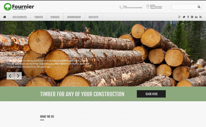 Шаблон сайта лесопромышленной компании