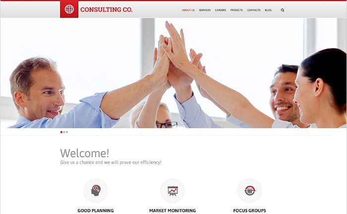 Danışmanlık Duyarlı Web Sitesi Şablonu