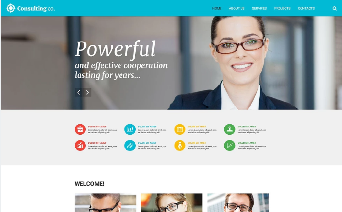 Danışmanlık Duyarlı Web Sitesi Şablonu