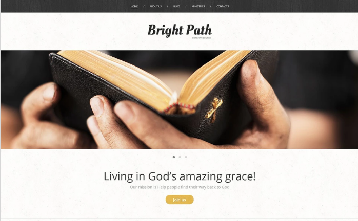 موضوع ووردبريس للكنيسة على شبكة الإنترنت