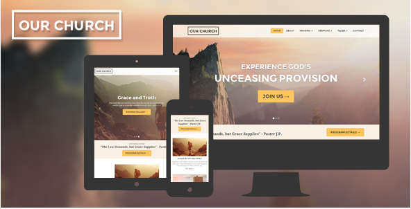 قالب موقع الكنيسة مستجيب - كنيستنا