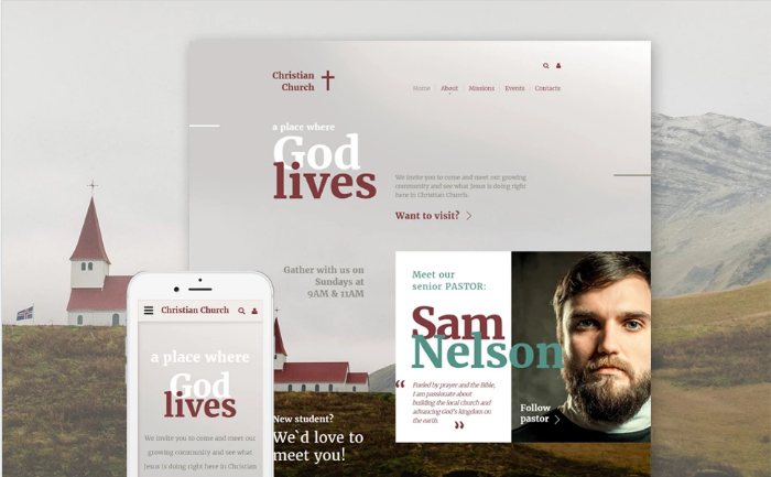 قالب موقع مسيحي