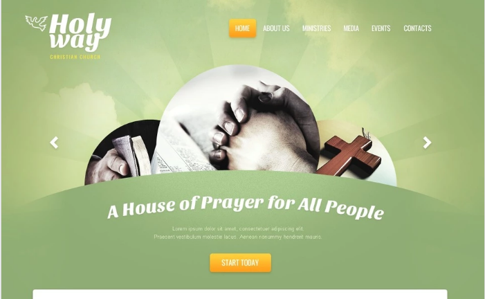 قالب موقع ديني