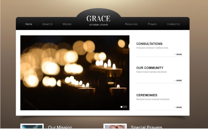 قالب موقع ديني