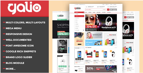 ガリオ-メガショップレスポンシブHTMLテンプレート