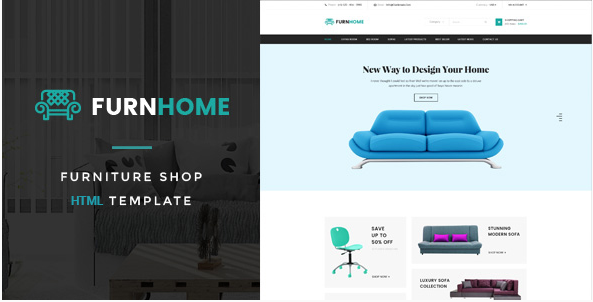 Furnhome-家具店のeコマースHTMLテンプレート