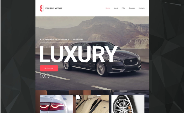 Адаптивный шаблон сайта автоклуба