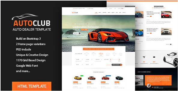 Auto Club - HTML-тема для автомобильного дилера
