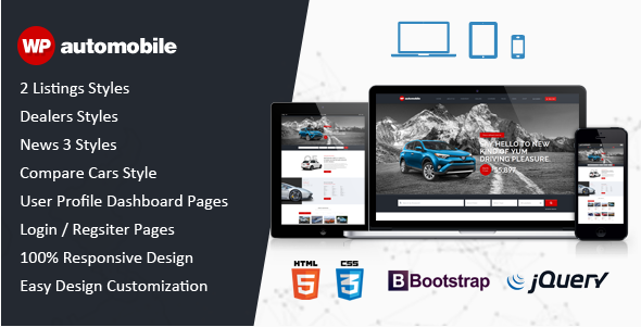 AutoMobile Отзывчивый HTML-шаблон автомобильного дилера