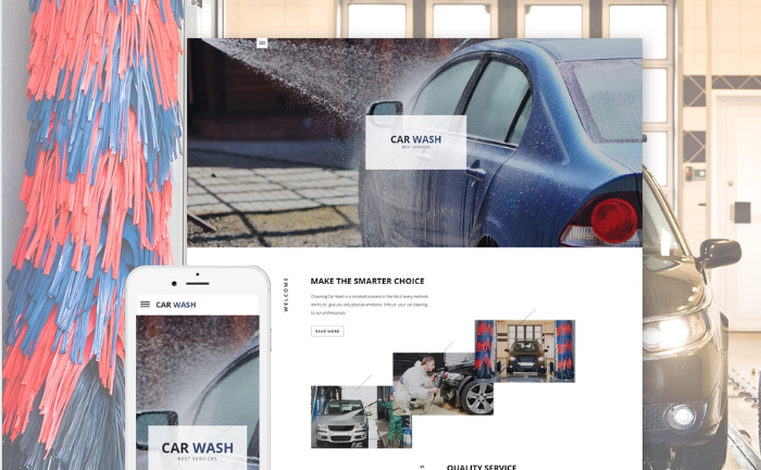 Адаптивный шаблон сайта автомойки