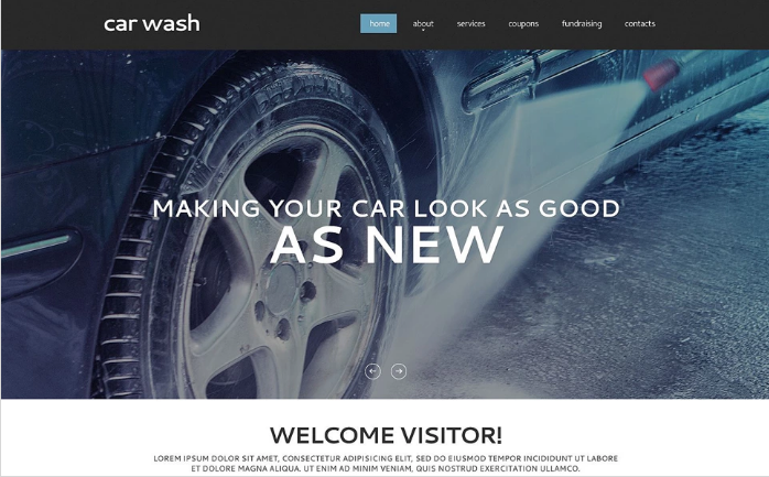 Адаптивный шаблон сайта автомойки
