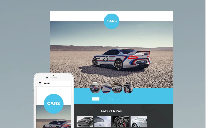 Шаблон сайта автоклуба