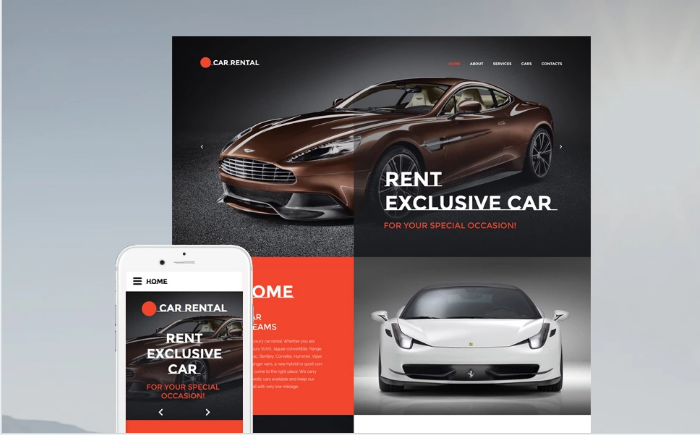 Шаблон сайта по аренде автомобилей