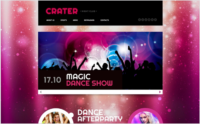 Responsive Website-Vorlage für Nachtclubs
