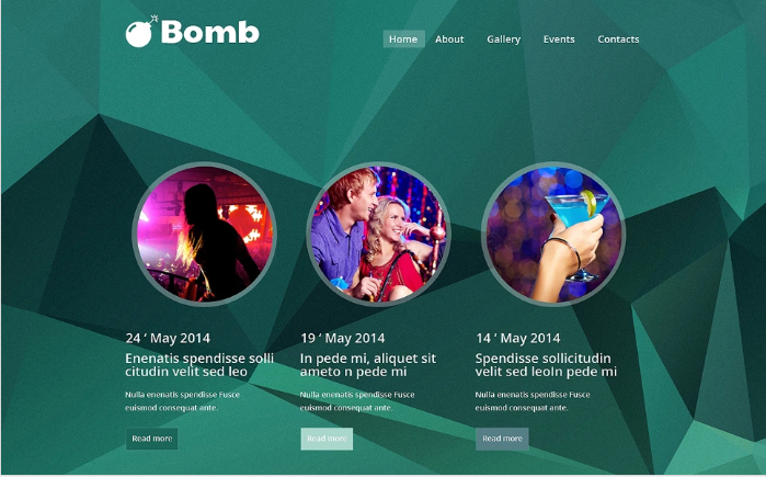 Responsive Website-Vorlage für Nachtclubs