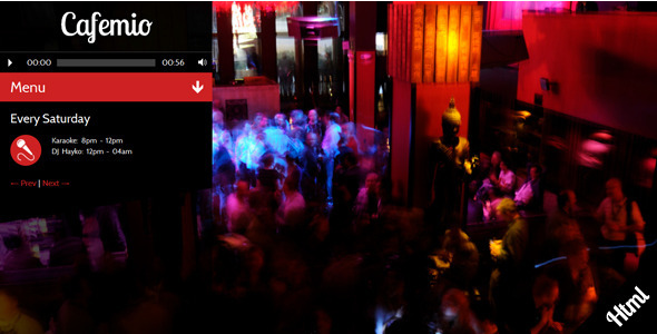 Cafemio- HTML-Vorlage für Club, Bar, Café, Restaurant