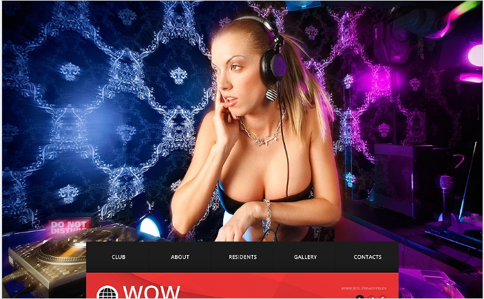 Website-Vorlage für Nachtclubs