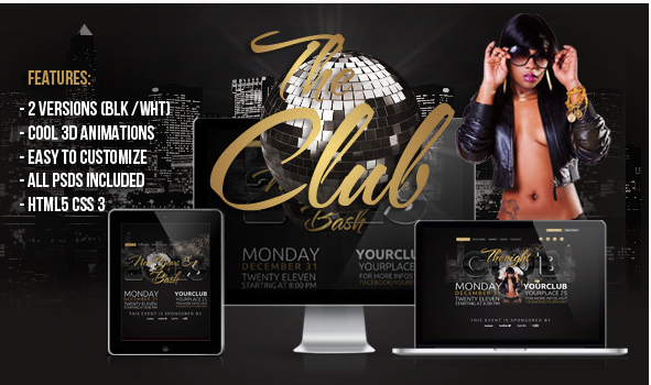 Die Club-3D-HTML-Vorlage