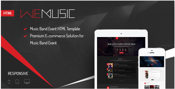 WeMusic - HTML-Vorlage für Musikband-Events