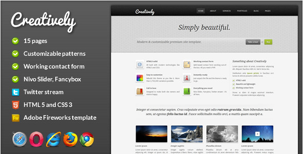 Creatively - Template HTML Perusahaan